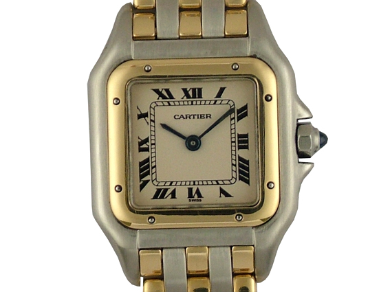 Cartier Panthere PM kleines Modell Vintage Stahl Gold 30x22mm