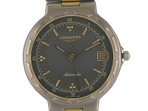 Longines Conquest Las Vegas Automatik Vintage Titan Gelbgold 33mm