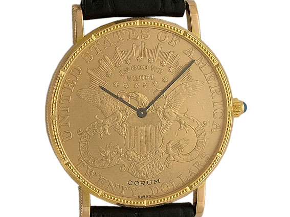 Corum Twenty Dollars M nzuhr Handaufzug Gelbgold 35mm Archive