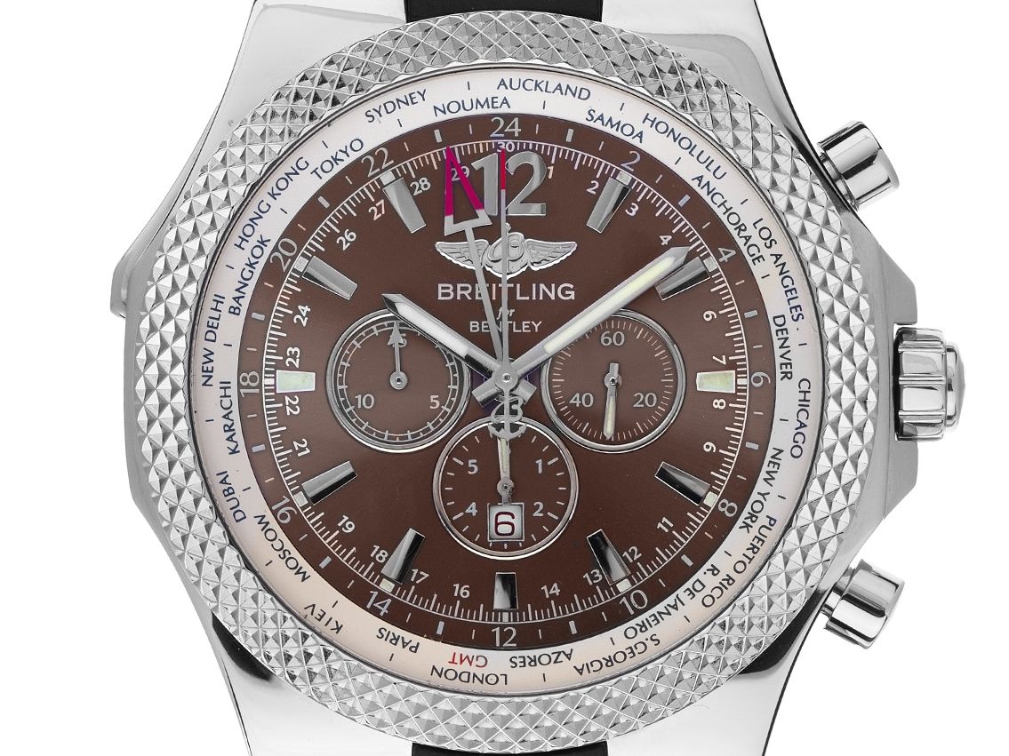 Breitling for Bentley GMT Stahl Automatik Chronograph Armband 