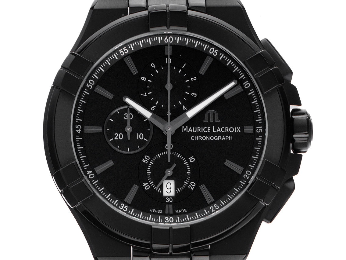 Maurice Lacroix Aikon Chronograph Stahl PVD Quarz Armband