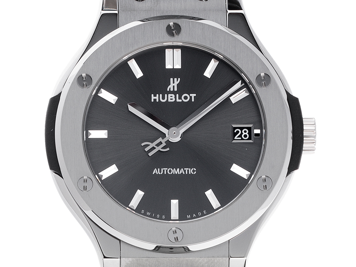 Hublot Classic Fusion Titan Automatik Armband Leder Kautschuk 38mm
