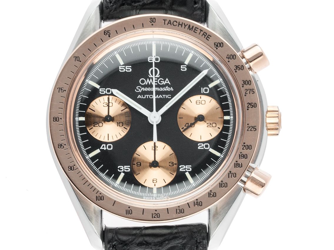 Omega Speedmaster Reduced Stahl Roségold Automatik Chronograph 