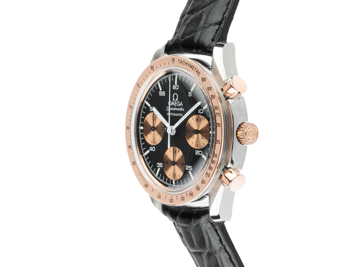 Omega Speedmaster Reduced Stahl Roségold Automatik Chronograph 