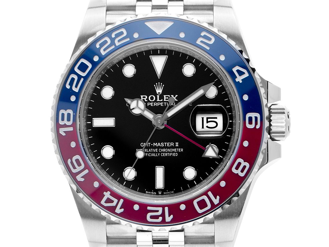 Rolex GMT Master II rot blau Pepsi Stahl Keramik Automatik Armband - Main Image