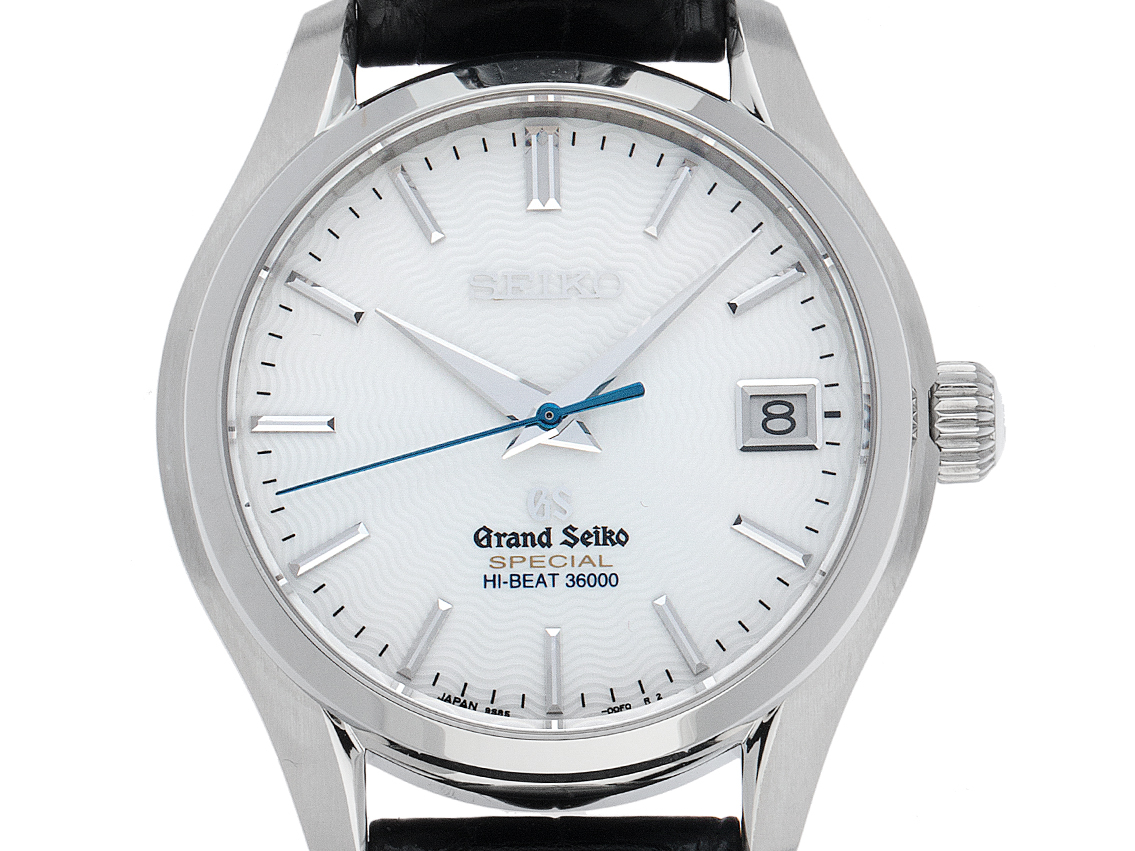 Grand Seiko Special Hi Beat 36000 Stahl Automatik Armband Leder