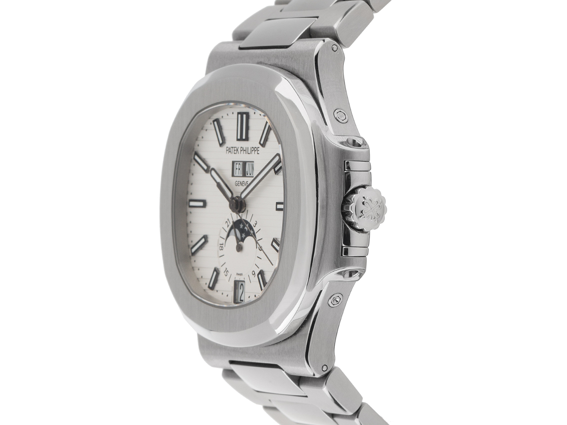 Patek Philippe Nautilus Annual Calendar Mondphase Stahl Automatik