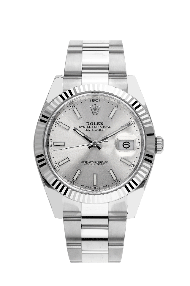 Rolex Datejust 41 Stahl Weißgold Automatik Armband Oyster 41mm Ref - Main Image