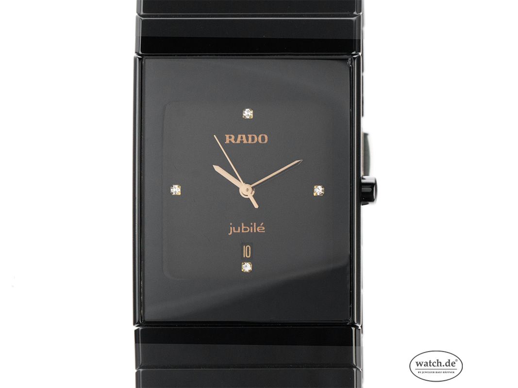 Armband Rado Damenuhr Keramik Schwarz Rado Diastar Jubilé GM