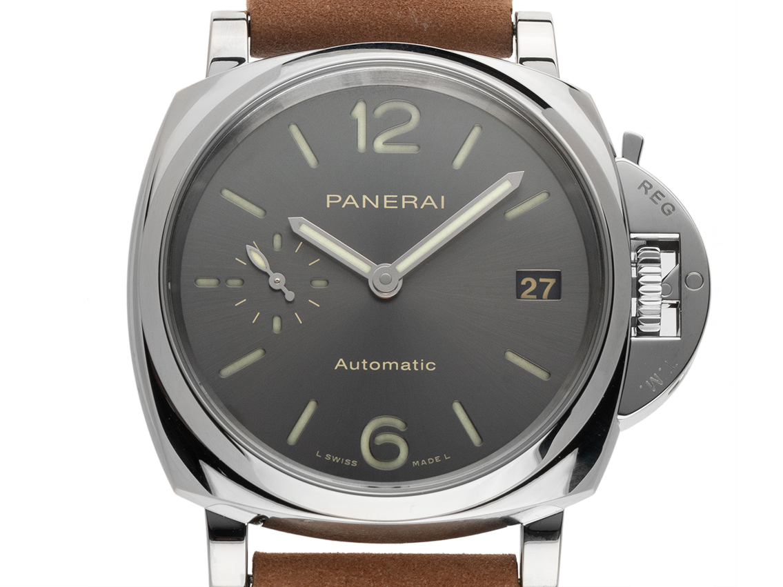 Panerai Luminor Due 3 Days Stahl Automatik Armband Leder Limitiert