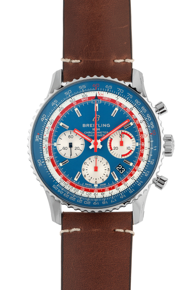Breitling Navitimer 1 B01 Pan Am Stahl Automatik Chronograph Armband Leder 43mm Box Pap. Full Set Ungetragen mit Zertifikat uber 7.600 Archive germany Watch