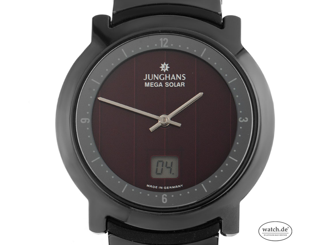 Junghans Mega Solar Funkuhr Keramik Quarz Armband Keramik 39mm Bj