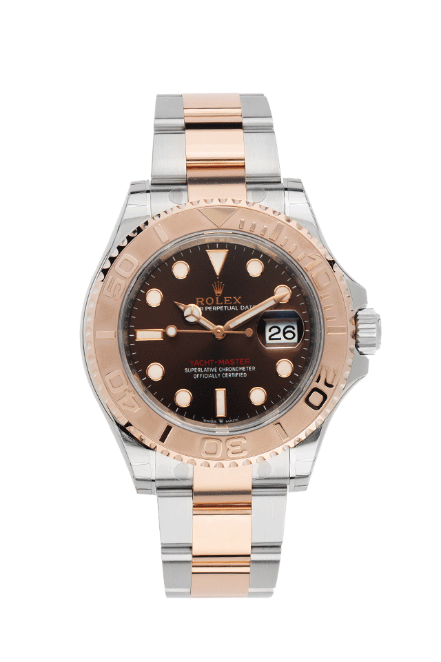 Rolex Yacht-Master Schokobraun Stahl 18kt Roségold Everose 