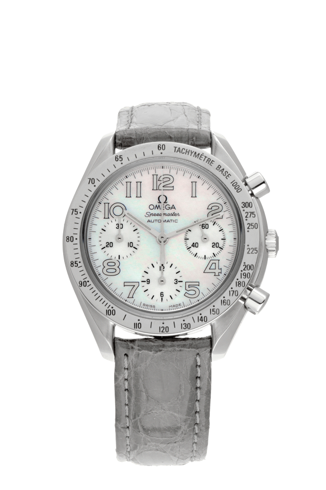 Omega Speedmaster Reduced Stahl Perlmutt Automatik Chronograph  