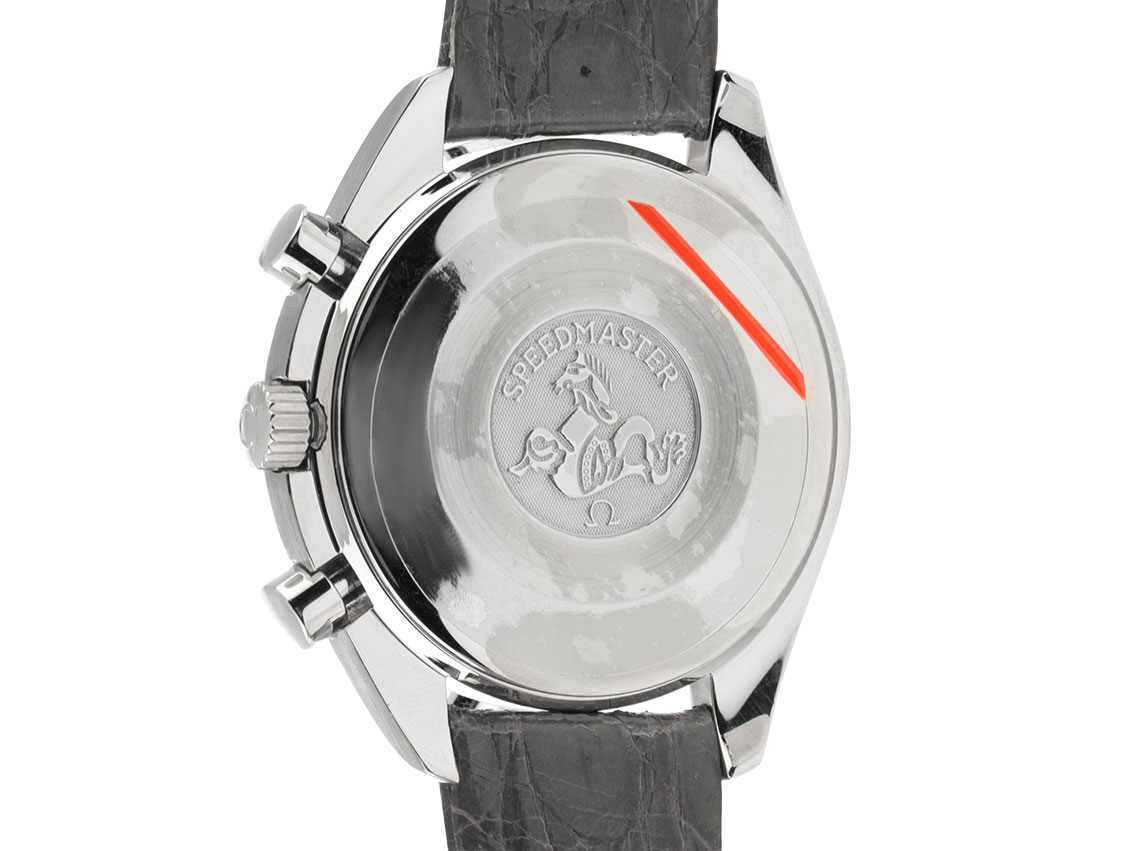 Omega Speedmaster Reduced Stahl Perlmutt Automatik Chronograph 