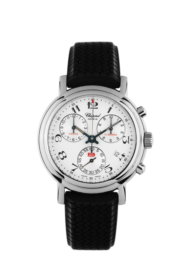 Chopard Mille Miglia Stahl Quarz Chronograph Armband Kautschuk 