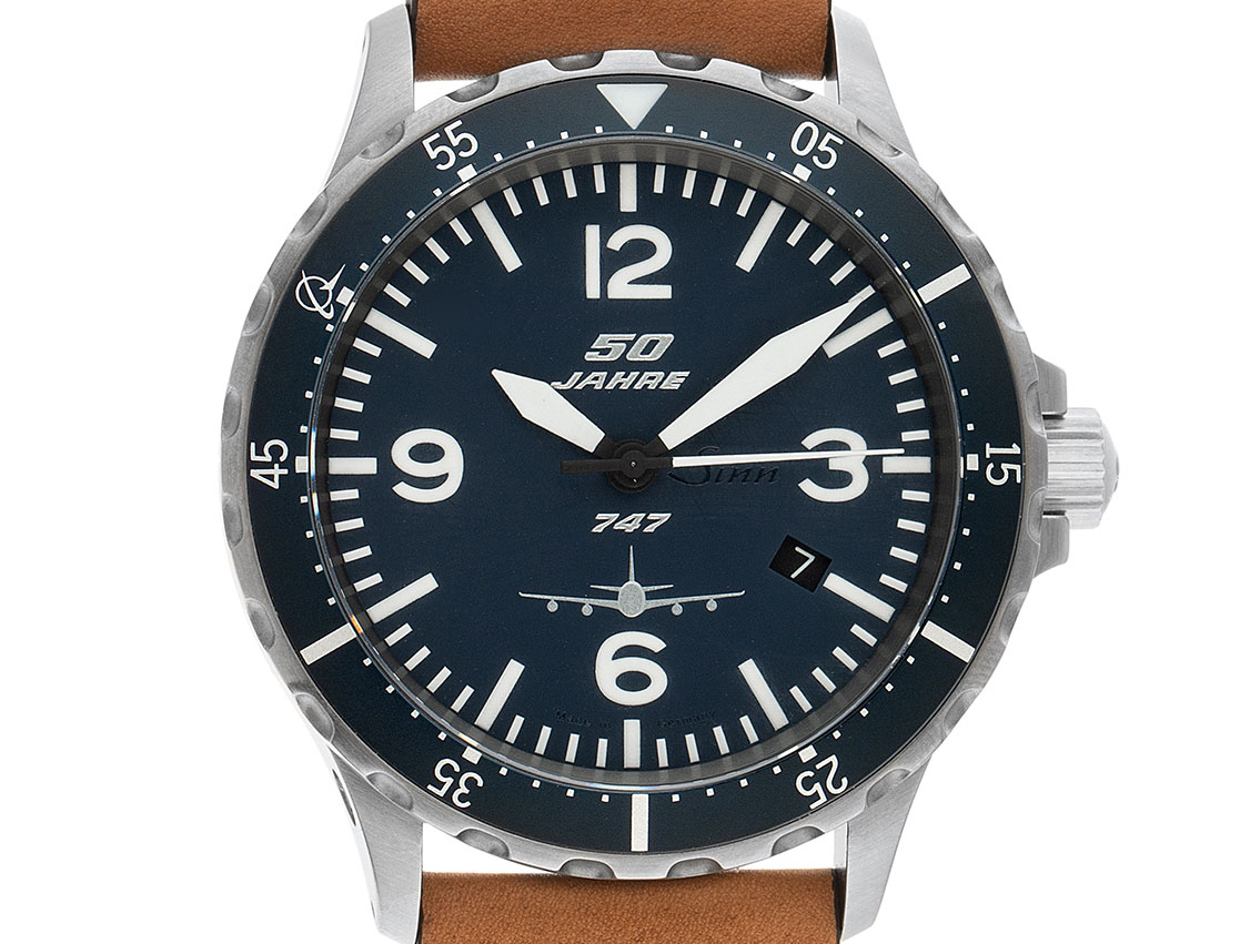 Sinn 857 Boing 747 Flieger Edtition Stahl Automatik Armband Leder