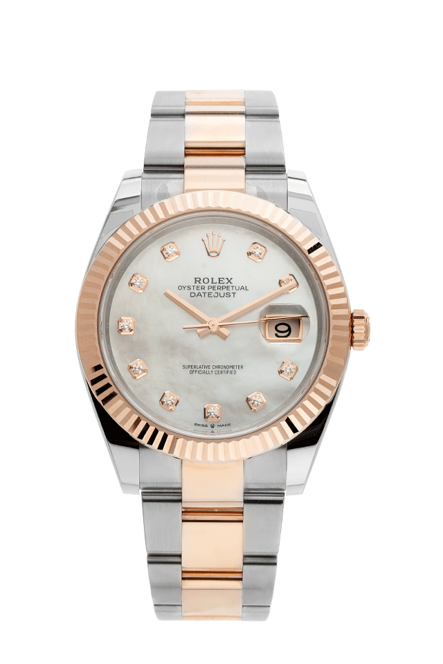 Rolex Datejust 41 Stahl 18kt Roségold Everose Diamanten Automatik 
