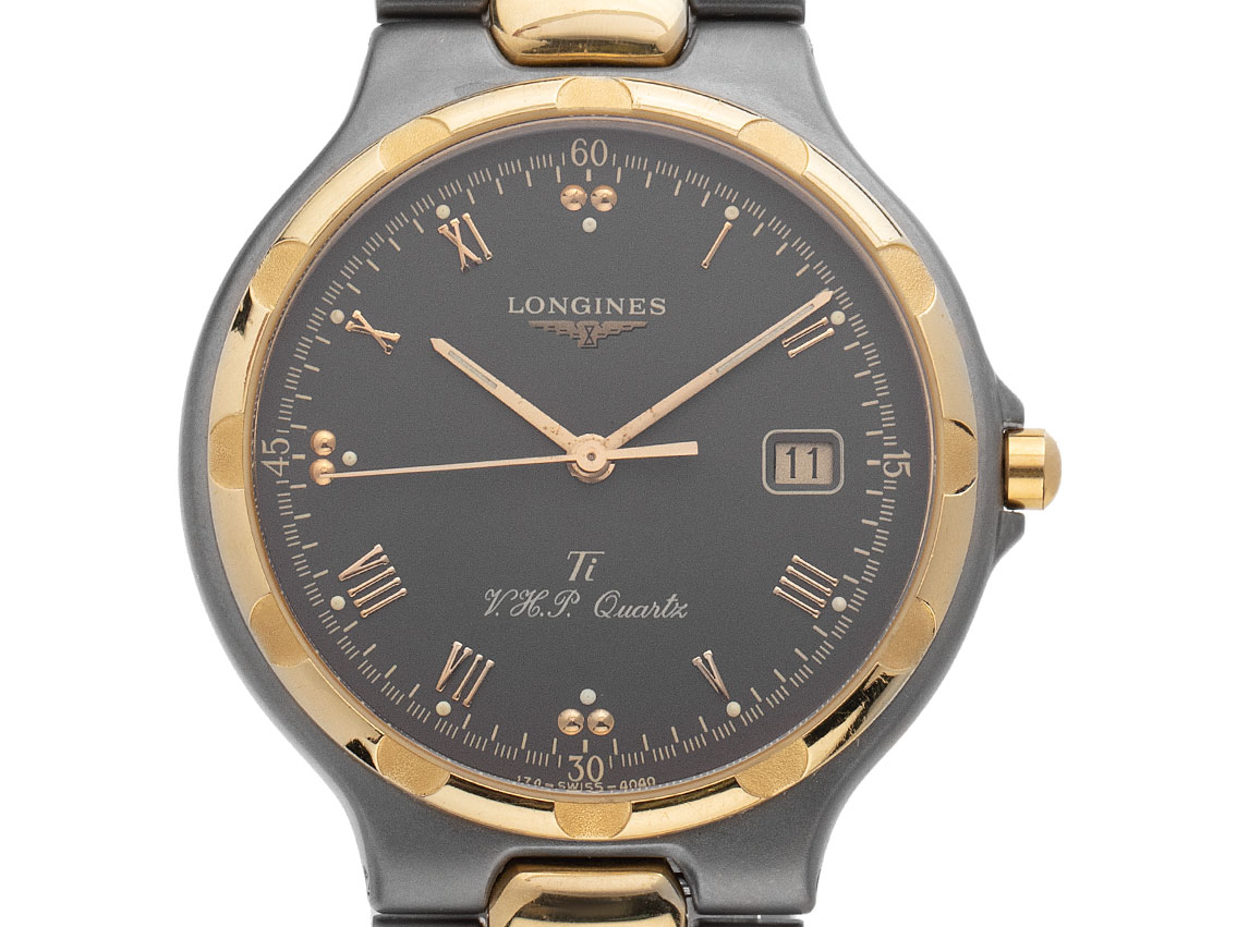 Longines Conquest VHP Titan vergoldet Quarz Armband Titan 35mm