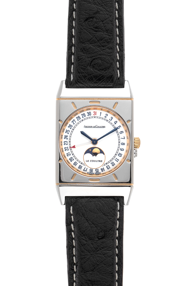 Jaeger-LeCoultre Moonphase Stahl Quarz Mondphase Kalender Armband  