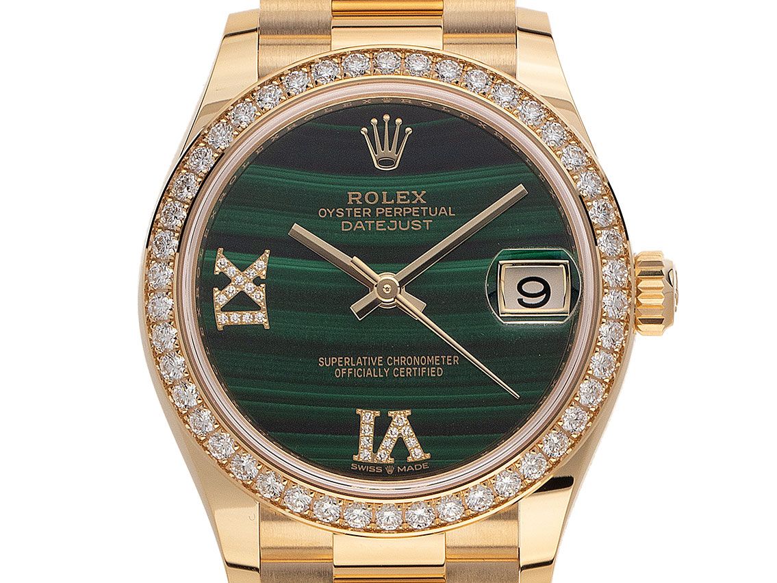 Rolex Datejust 31 Medium 18K Gelb Gold Diamant Zifferblatt Ref