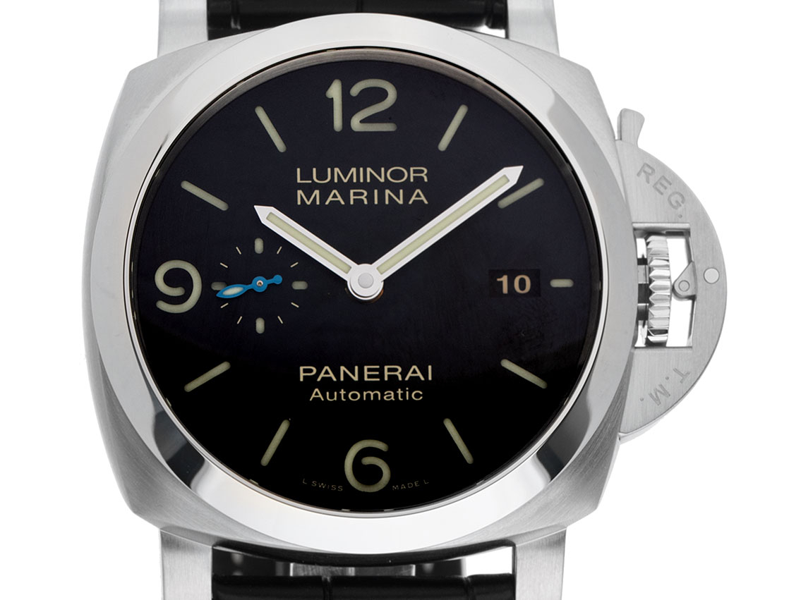 Panerai Luminor Marina Stahl Automatik Armband Leder 44mm Ref