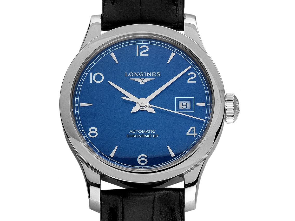 Longines Record Collection Stahl Automatik Armband Leder