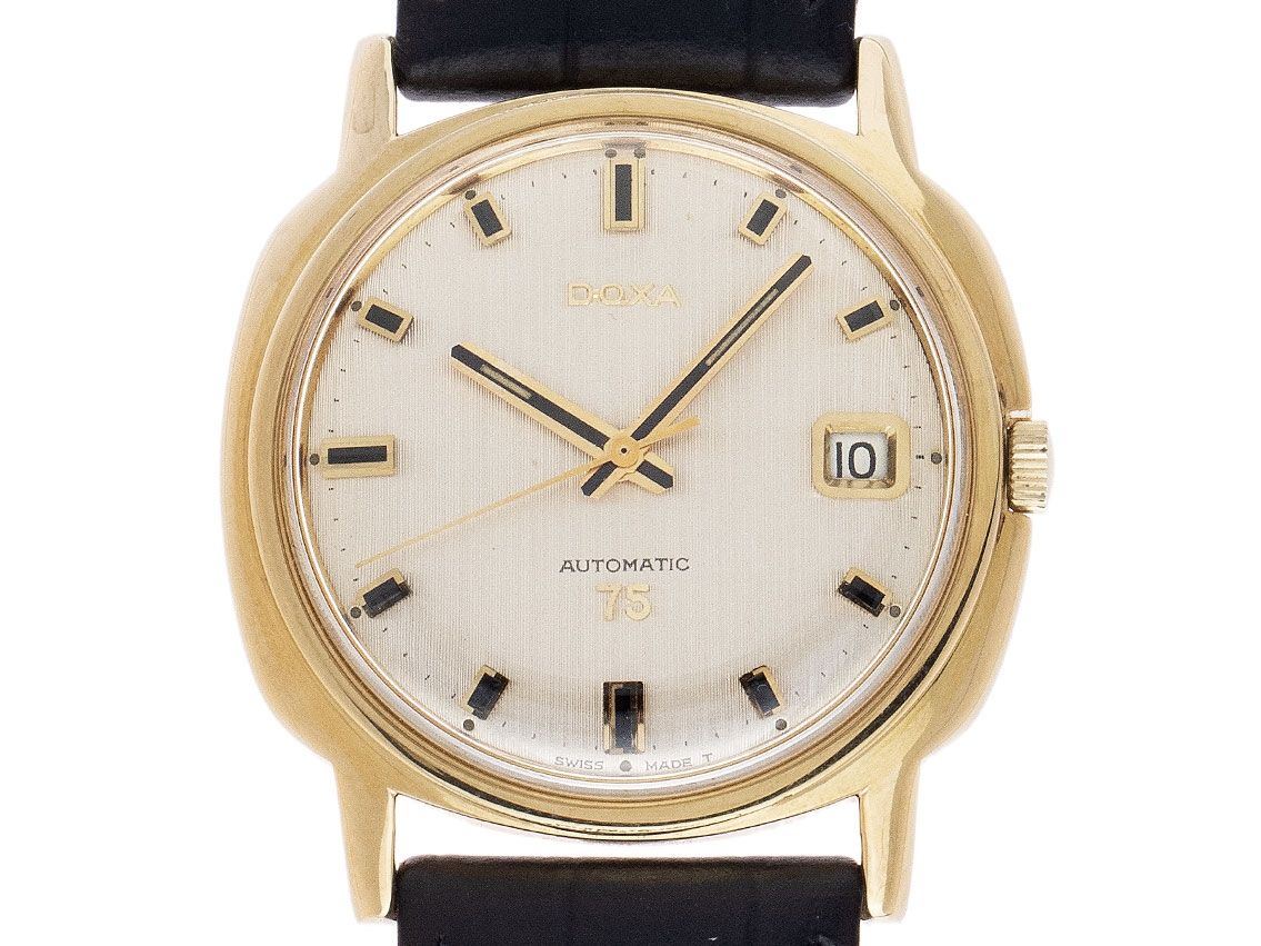 Swiss Made Doxa Uhr Gold Alt Doxa Jubile 75 Stahl Gelbgold