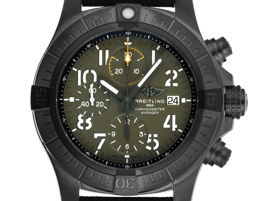 Night Mission Breitling Super Avenger Schwarz Breitling Avenger