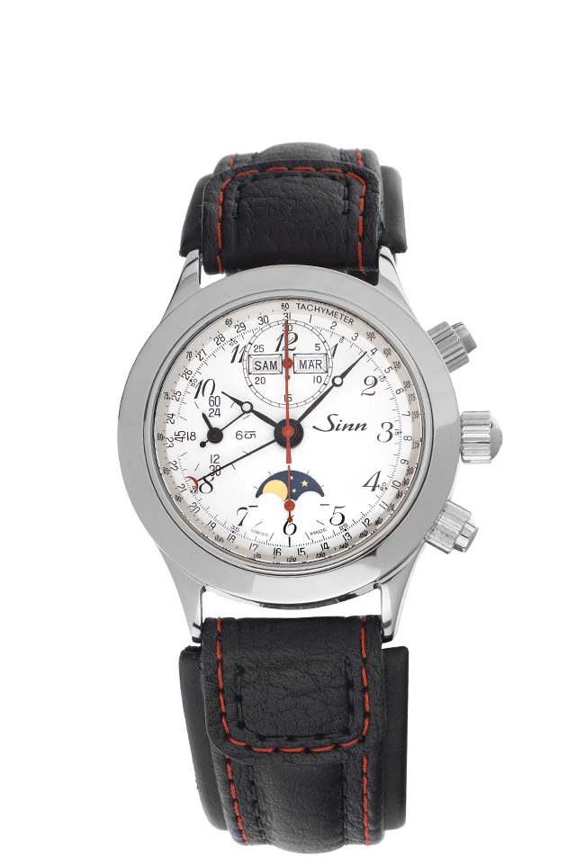 Sinn 6026 Vollkalender Stahl Automatik Chronograph Mondphase