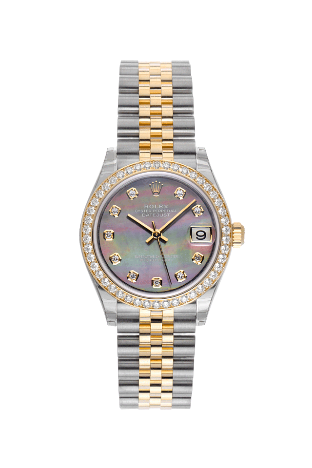 Rolex Datejust Lady Stahl 18kt Gelbgold Diamanten Perlmutt  