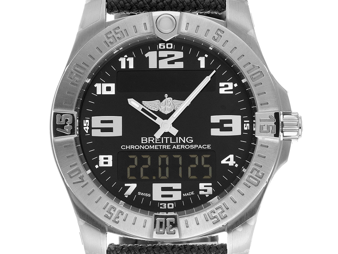 Breitling Aerospace Evo Titan Superquarz Armband Textil 43mm Ref  
