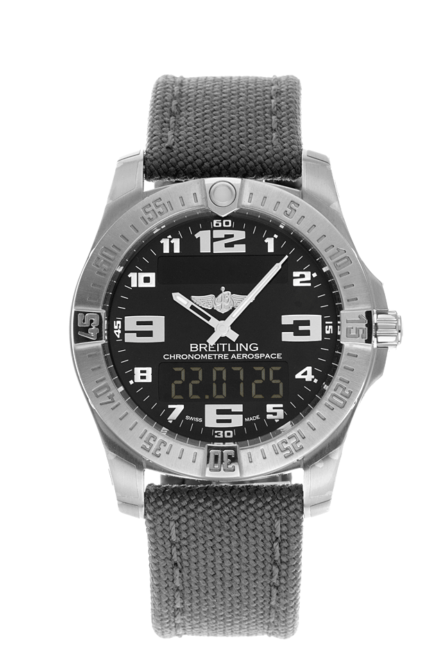 Breitling Aerospace Evo Titan Superquarz Armband Textil 43mm Ref  