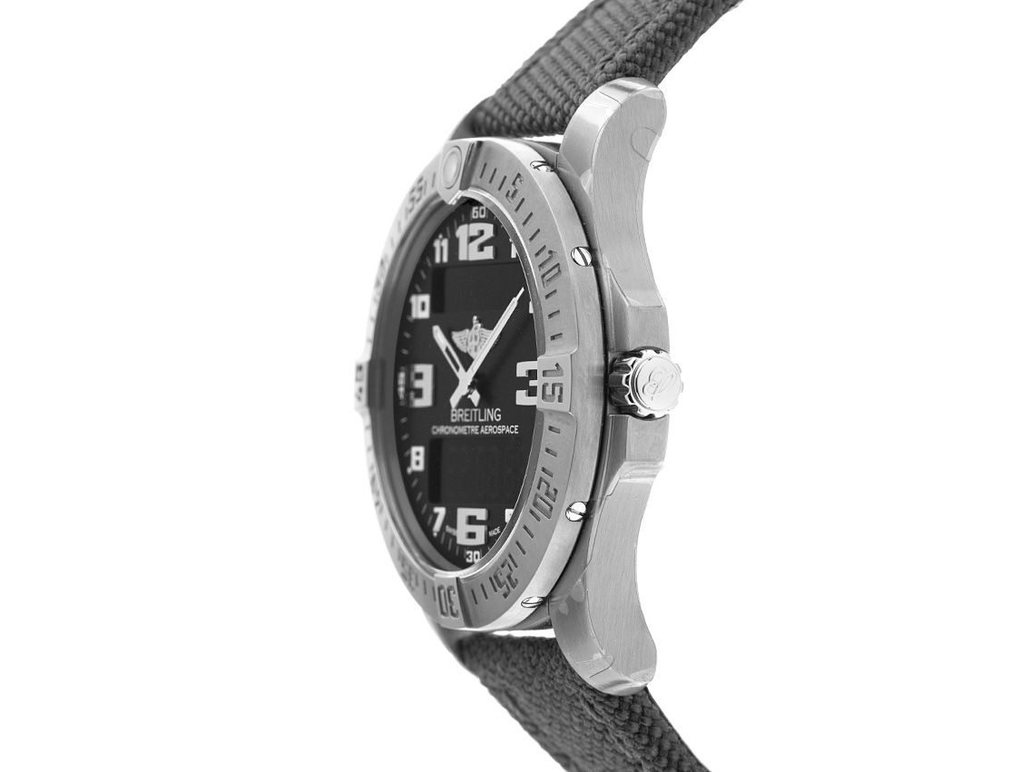 Breitling Aerospace Evo Titan Superquarz Armband Textil 43mm Ref 