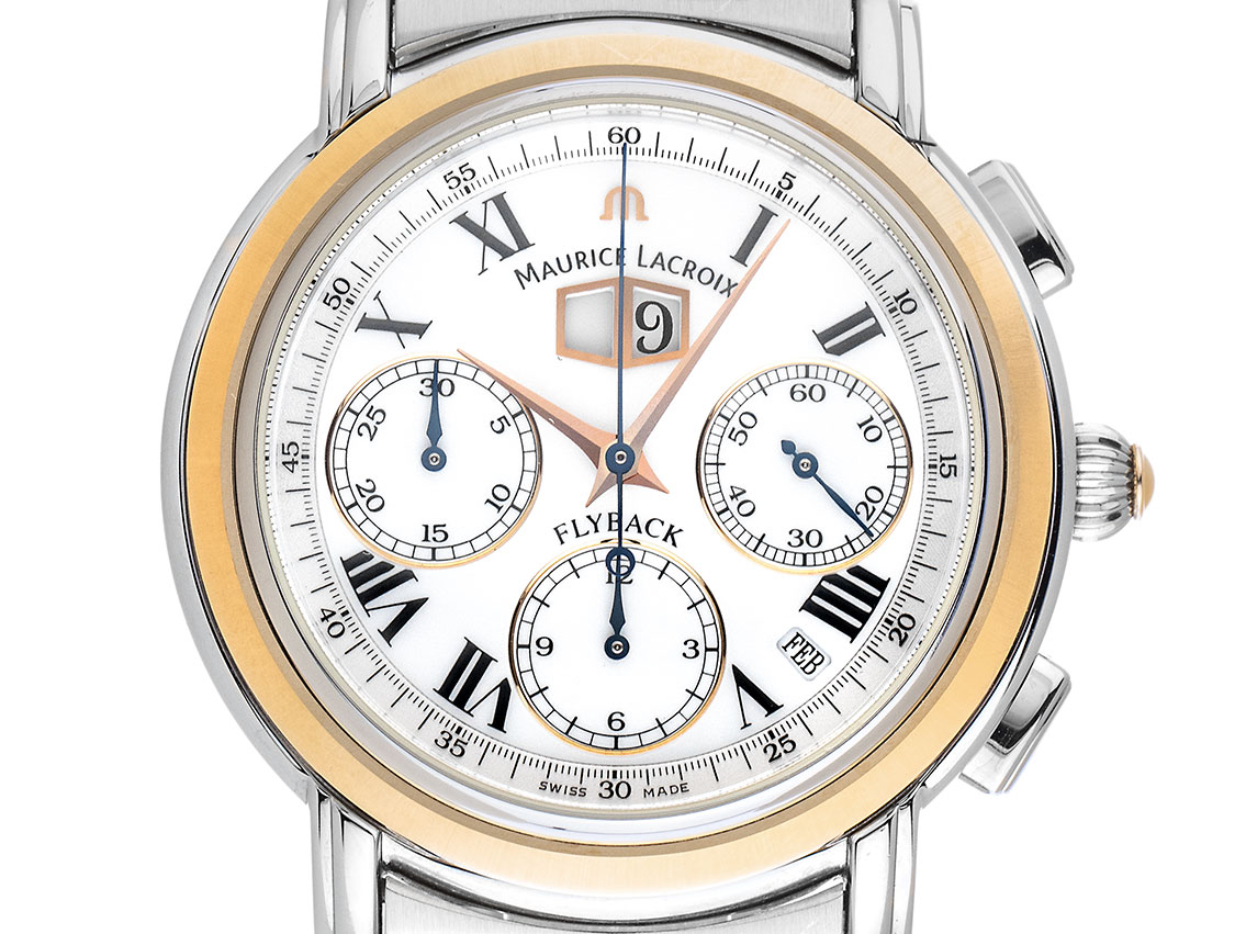 Maurice Lacroix Masterpiece Flyback Annuaire Stahl 18kt Ros gold