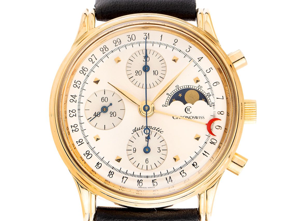 Chronoswiss Chronograph Mondphase Gelbgold vergoldet Automatik