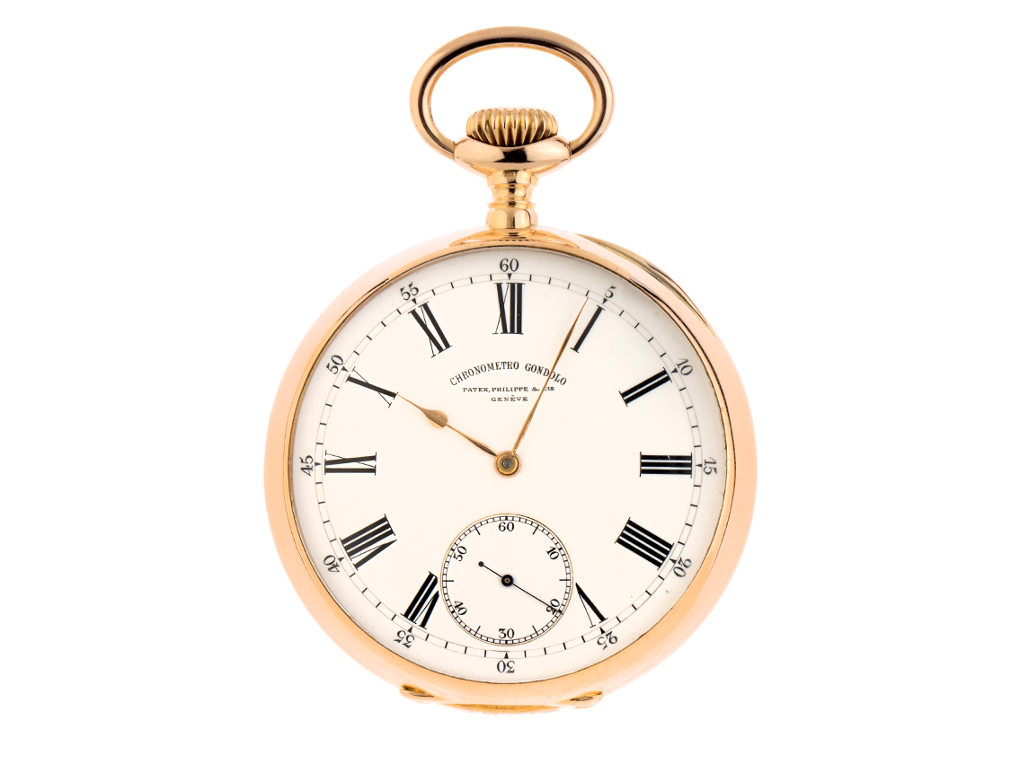 Patek Philippe Taschenuhr Gondolo kleine Sekunde 18kt Roségold