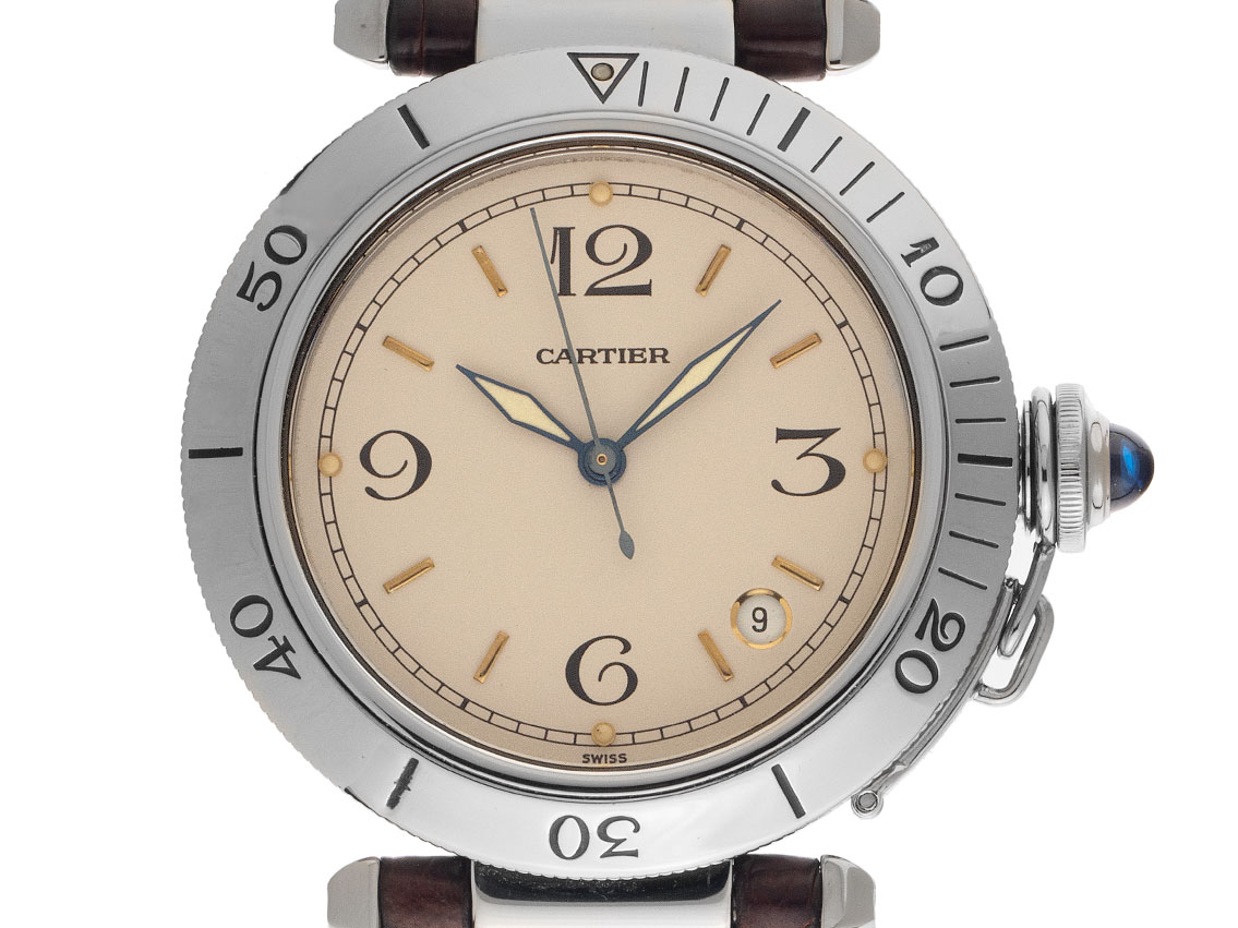 Cartier Pasha 1992 Box&Beschreibung sehr gut Vintage