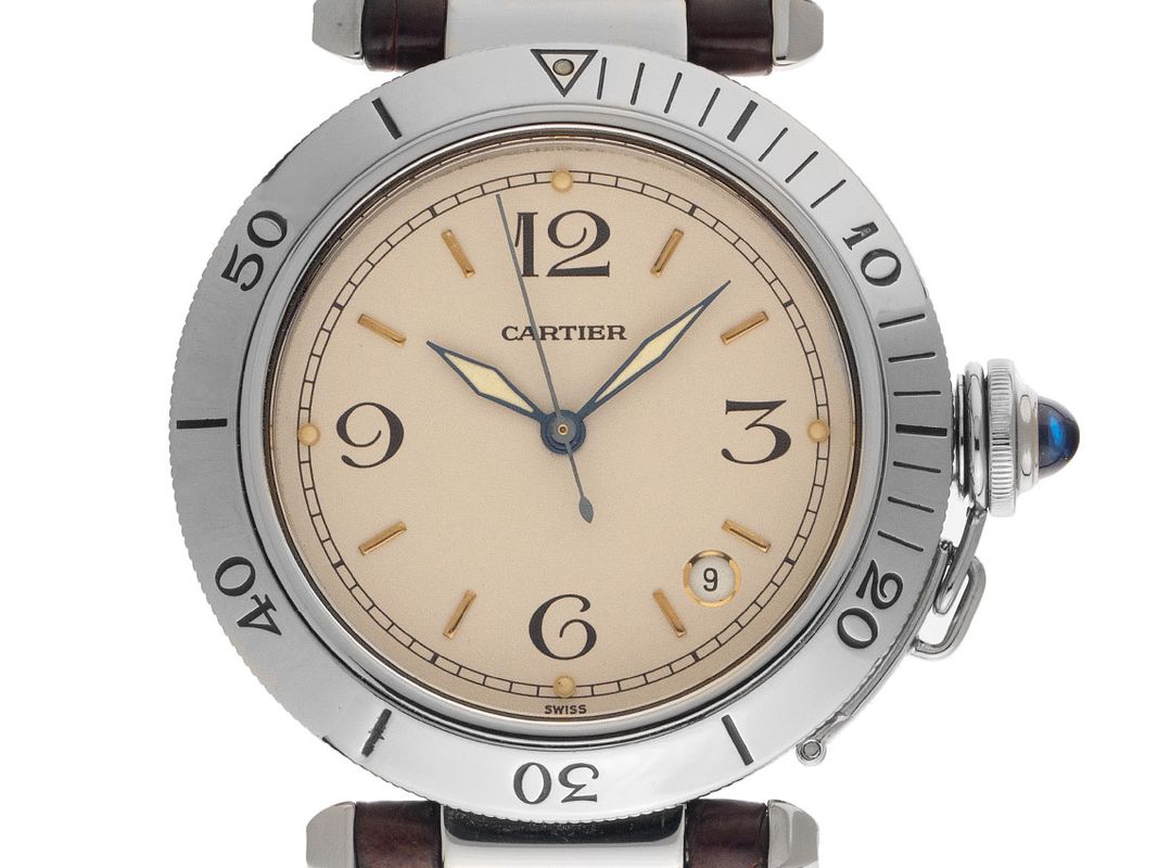 Cartier Pasha 1992 Box&Beschreibung sehr gut Vintage