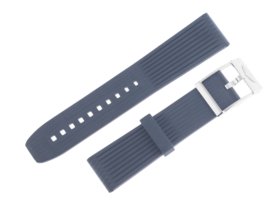 Breitling Zubehör Armband Navitimer Ripped Kautschuk Blau 22mm