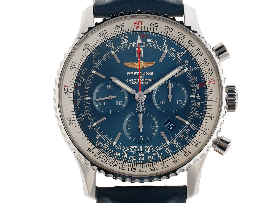 Breitling Navitimer 01 Stahl Automatik Chronograph Armband Leder