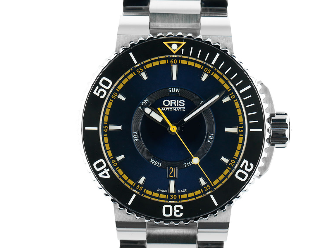 Oris Great Barrier Reef Stahl Keramik Automatik Armband Stahl 