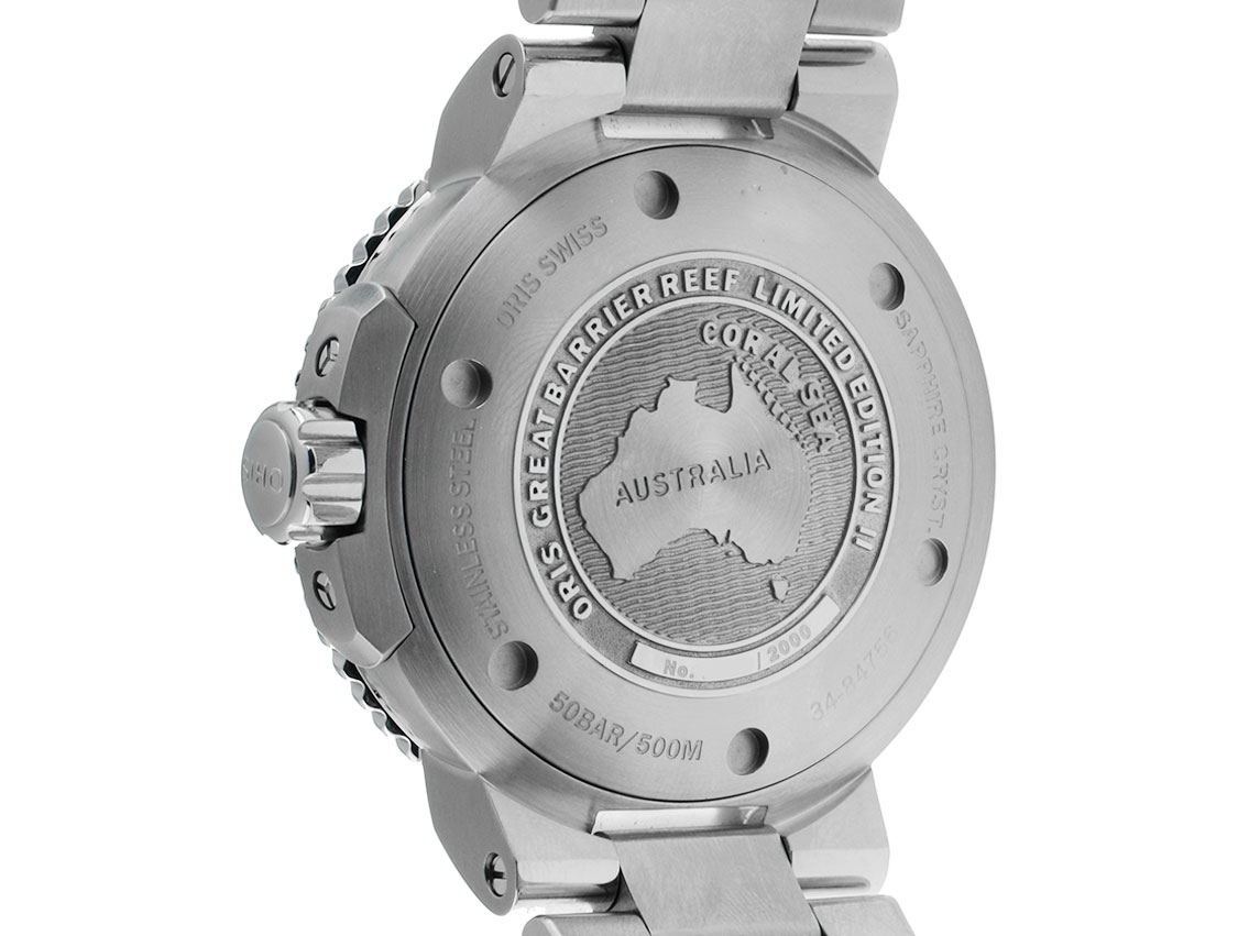 Oris Great Barrier Reef Stahl Keramik Automatik Armband Stahl 
