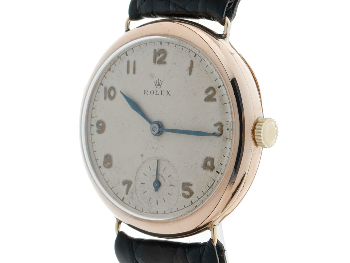 Rolex kleine Sekunde Antik Klappdeckelboden Gelbgold Handaufzug  