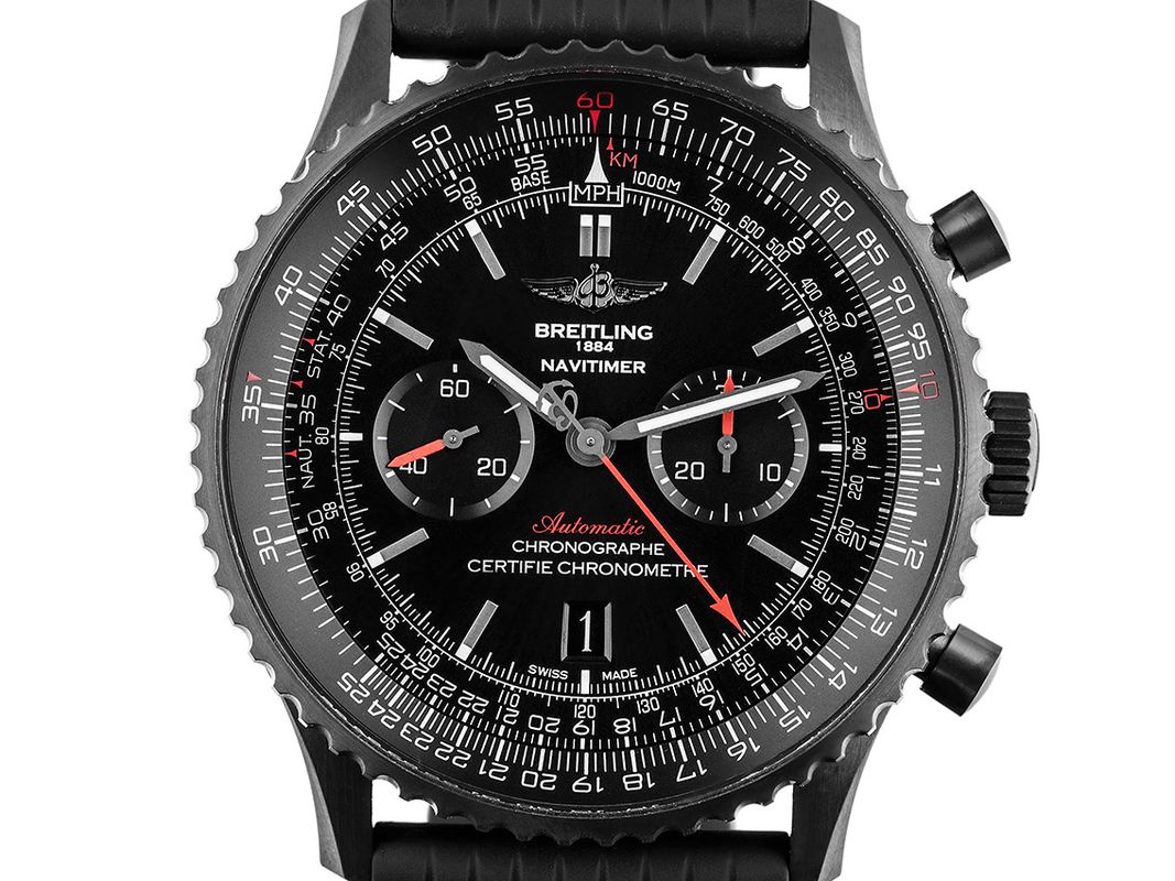 Breitling Navitimer 01 Black Steel Automatik Chronograph Armband