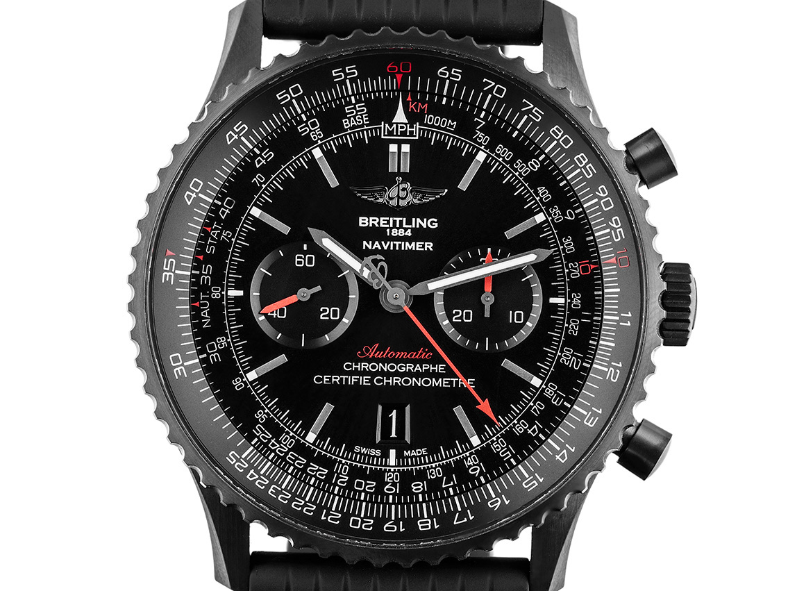 Breitling Navitimer 01 Black Steel Automatik Chronograph Armband 
