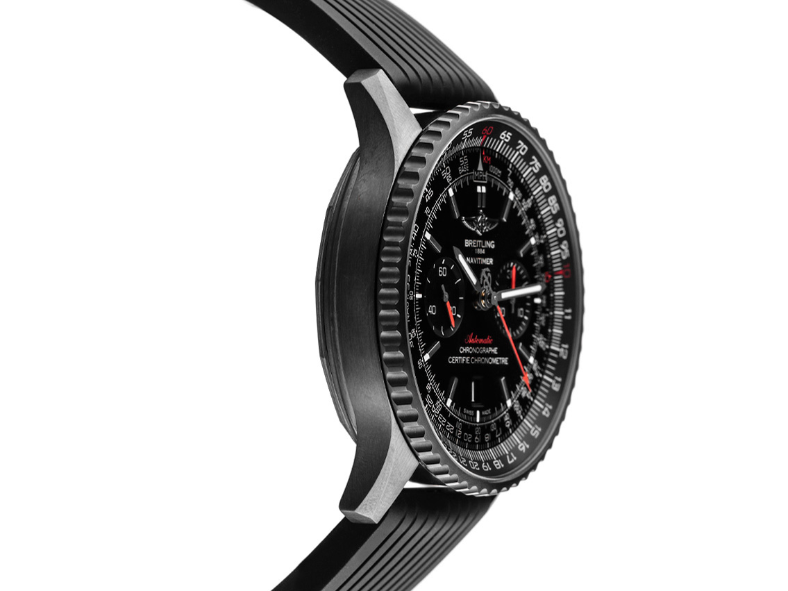 Breitling Navitimer 01 Black Steel Automatik Chronograph Armband 