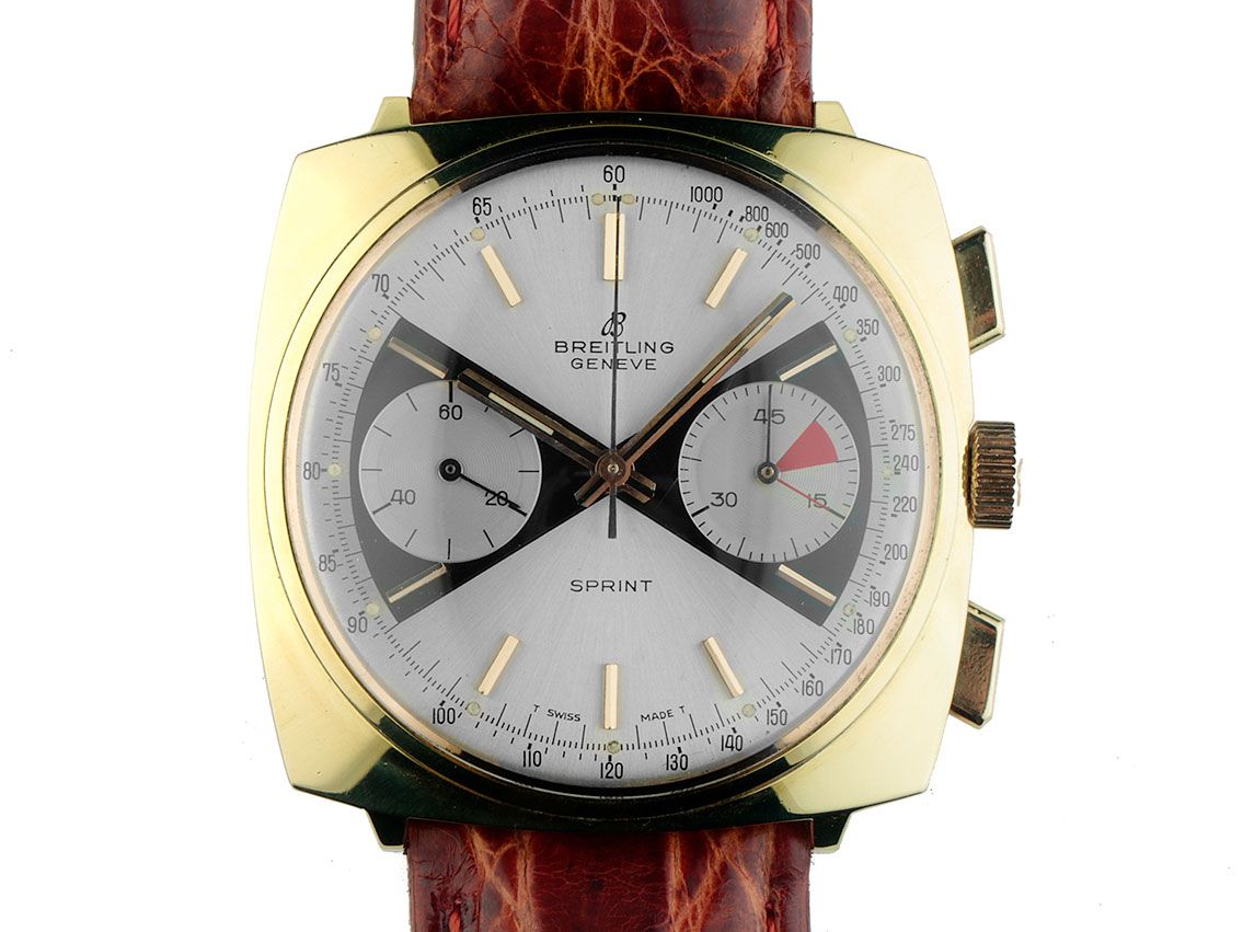 Breitling Sprint Stahl Gelbgold Handaufzug Chronograph Armband