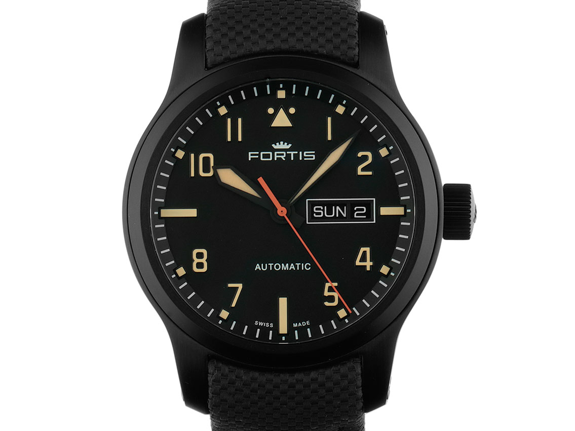 Fortis Aeromaster Stealth Stahl PVD Automatik 42mm Ref. 655.18.18 