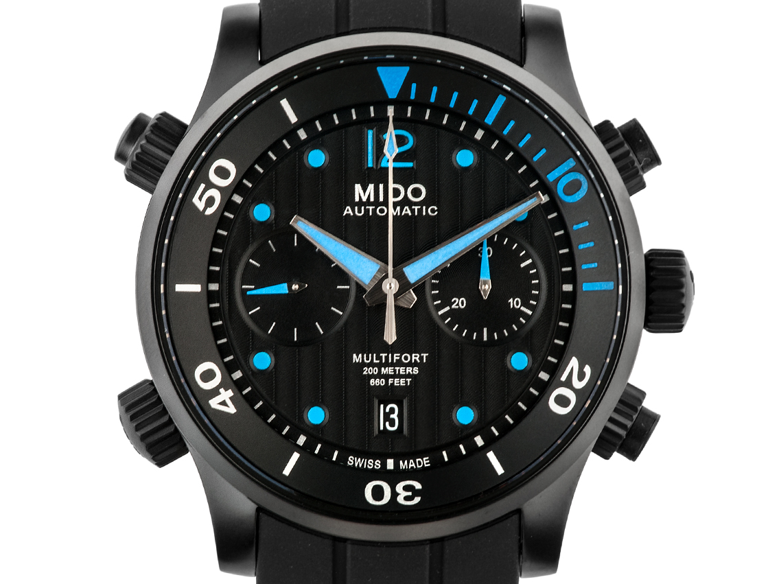 Mido Multifort Diver Stahl Black Automatik Chronograph Armband  